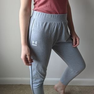 Cropped under armour sweats pants!